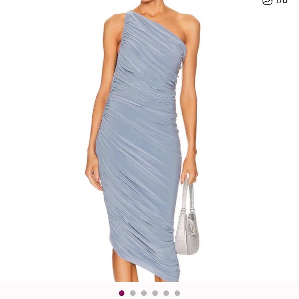 Norma Kamali Diana midi  Dress in soft blue